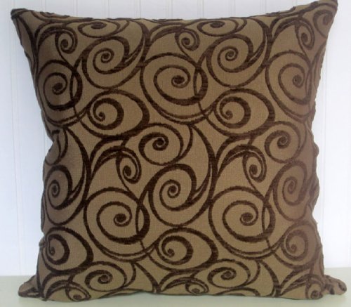 Chenille Swirls Decorative Pillow Cover 18X18 Or 20X20 Or ...