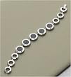 J-Steel by Fyn Studios Stainless-Steel Link Natural Black Agate Inlays Bracelet JSF-843332001419