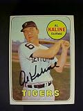Al Kaline Detroit Tigers #410 1969 Topps Signed Baseball Card