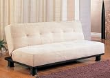 Beige Finish Futon Sofa Bed Klik Klak by Coaster Furniture
