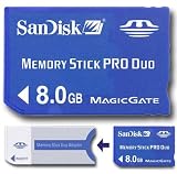 Sandisk 8GB Memory Stick Pro Duo Card For PSP Cameras, Mobiles