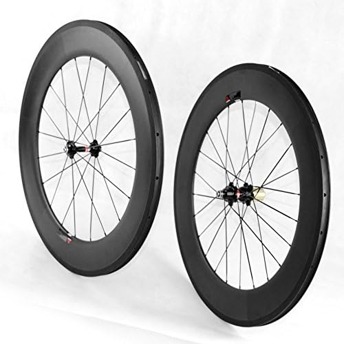mostoor Carbon Fiber Road Bike 88mm Wheels Road Bike 700C Clincher Wheelsets 11 Speed for Shimano or Campagnolo- Lightweight 23mm Wide Full Carbon Rim