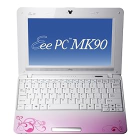 Asus MK90H Disney 8.9-inch Netbook (Intel Atom N270 1.6 GHz Processor, 1 GB RAM, 160 GB HDD, up to 5 Hours Battery, WLAN, Webcam, Windows XP, Pink)