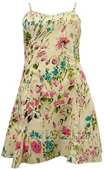 A-line Princess Seams   Waistline Above the Knee Fitted Cotton Mini Dress 