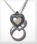 Beaded Lanyard Elegant Etched Heart Beautifully Designed LAN-111