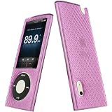 iGadgitz Diamond Purple Durable Crystal Gel Skin (Thermoplastic Polyurethane TPU) Case Cover for Apple iPod Nano 5th Gen Generation 5G