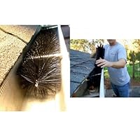 GutterBrush Rain Gutter Guard - 30' Starter Pack (Black) (4.25H x 4.25W x 30'D)