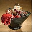 Woodfield Coal Hod Firestarter Sampler with Gloves Gift Set for Fireplace
