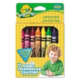 Crayola® Beginnings Washable Triangular Crayons, Wax, 16 Per Box