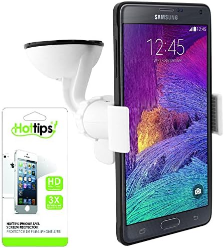 Car Windshield or Dashboard Mount Cell Phone Holder Cradle for Car, Rv or Home Features SGO Rotating Angle with Bonus Iphone Screen Protector CLEARANCE