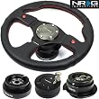 NRG ST-007R STEERING WHEEL + HUB + QUICK RELEASE + QUICK LOCK - 04-11 SCION XA XB XD TC