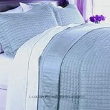 IMAGE OF Hotel 400tc Egyptian Cotton Light Blue Quilt Coverlet Set King/Cal King