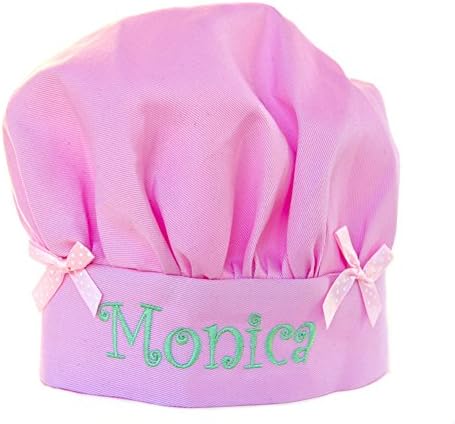 Personalized Monogrammed Girls Pink Chef's Hat w/Bows ~ Make it Special!