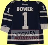 Autographed Johnny Bower Toronto Maple Leafs Jersey (Blue)