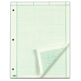 TOPS Engineering Computation Pad, Quad Rule, Letter Size, Green Tint, 100 Sheets per Pad (35500)