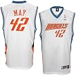 NBA Reebok Charlotte Bobcats #42 Sean May White Swingman Jersey