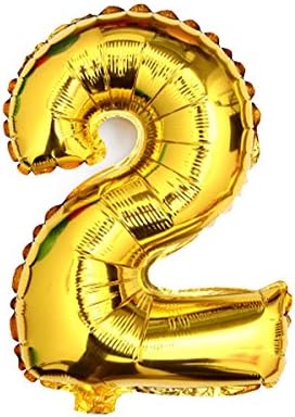 Gold 40" Numbers 0-9 Foil Party Balloons NO.2