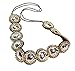 Rhinestone Beaded Elastic Headband with Clear and Dark Crystals Fashion Hair Accessory