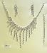 Parure effet diamant collier+bracelet+boucles oreille+bague mariage soiree