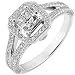 14k White Gold 1-1/3ct TDW Princess Diamond Wedding Ring(HI/SI-I1)