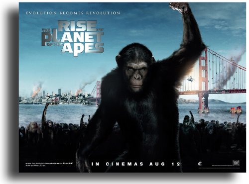 Rise of the Planet of the Apes Poster - Promo Flyer 2011 Movie - 11 X 17 James Franco ROTPOTA Wide