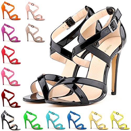 ZriEy Women's Sexy High Heel Cross Strap Sandals Bridal Party Shoes
