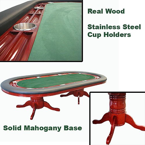 Trademark Poker Deluxe 96-Inch Mahogany Table