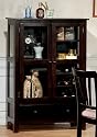 Furniture online: Coaster Virginia Bar Cabinet with Glass Doors and Wine Rack in Dark Cappuccino