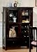Coaster Virginia Bar Cabinet with Glass Doors and Wine Rack in Dark Cappuccino