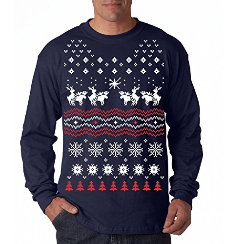 Humping Moose LONG SLEEVE Shirt funny Christmas tee ugly sweater shirt