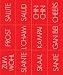 Reusable Vinyl Drink Labels - Red Cheers Theme By MyDrinkLabel