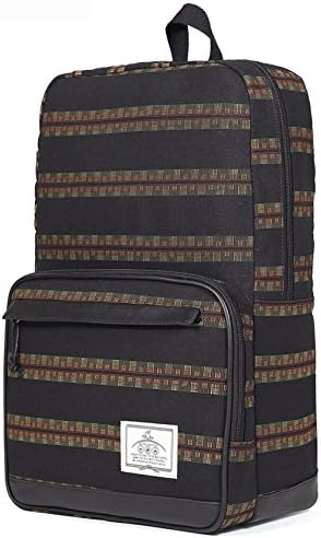 INPLAY Unisex Classic Vintage College Laptop Computer Backpacks Travel Bookbags For School BP0112P2 (Purple grid & Black)