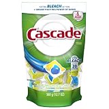 Cascade ActionPacs Dishwasher Detergent with Extra Bleach Action, Lemon Scent, 20-Count