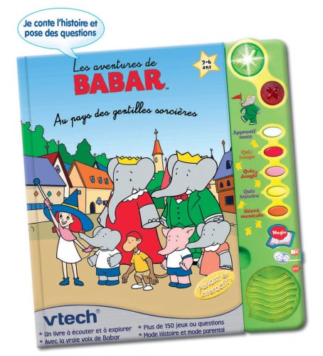 Vtech - Jouet 1er âge- Jouets Électroniques - Magi Livre Interactif Babar