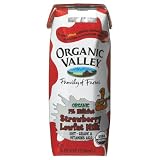 Organic Valley Organic 1% Lowfat Strawberry Single Serve Milk, 8-Ounce Aseptic Cartons (Pack of 24)