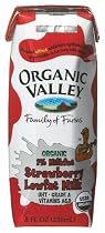 Organic Valley Organic 1% Lowfat Strawberry Single Serve Milk, 8-Ounce Aseptic Cartons (Pack of 24)