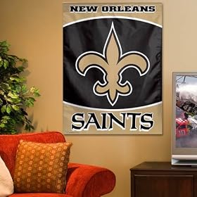 NFL New Orleans Saints 27-by-37-Inch Vertical Flag: Sports &amp; Outdoors