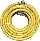 JGB Eagle Yellow Jackhammer Rubber Air Hose, 3/4" Universal (Chicago) Couplings, 50' Length