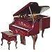Dollhouse Miniature Louis XV-Look Grand Piano with Stool