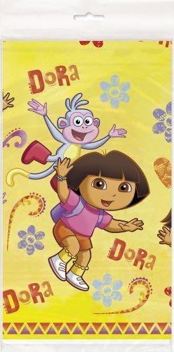 Plastic Dora The Explorer Table Cover, 84" x 54" by Unique Party Favors