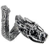 Large Wrap Around Dragon Silver Ring