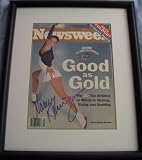 Nancy Kerrigan (skating) autographed 1994 Newsweek cover matted & framed
