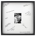 Wedding Signature Mat Frame - Black with 20x20" White Mat (5x7")