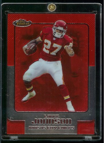 2006 Topps Finest Larry Johnson Kansas City Chiefs Football Card #16 - Mint Condition - In Protective Display Case!!