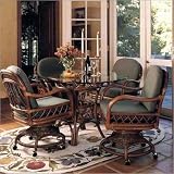 South Sea Rattan WK400 Antigua Dining Set with Swivel-Tilt Chairs
