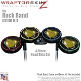 Barbwire Heart Yellow Skin by WraptorSkinz fits Rock Band Drum Set for Nint ....
