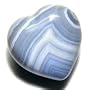 Good Luck Talisman Natural Agate Gemstone Puffy Heart
