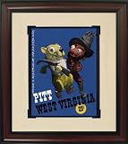 Pitt Panthers vs West Virginia Cavaliers Vintage Program Art (Framed) - 1936