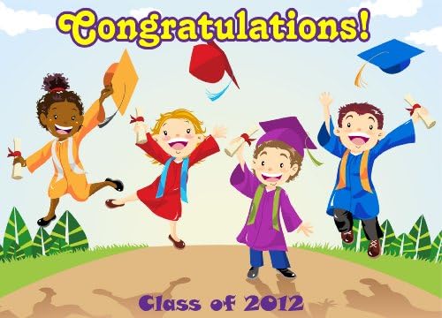 Children Graduation Vinyl Banner 2ft X 3ft