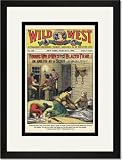 Black Framed/Matted Print 17x23, Wild West Weekly: Young Wild West and the Blazed Trail